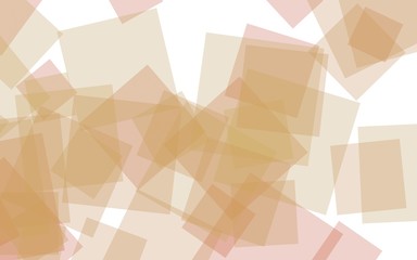 Multicolored translucent squares on white background. 3D illustration
