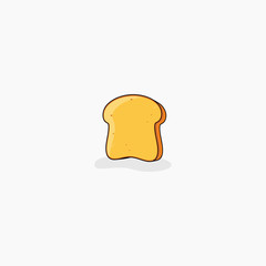 toast bread logo design playful
