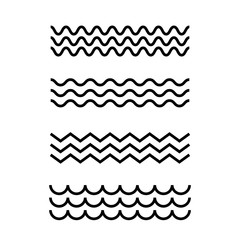 Simple sea waves icons