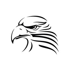 Eagle head vector image. Head of eagle vector logo mascot