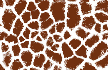 Print giraffe texture pattern brown white llustration background - 299522432