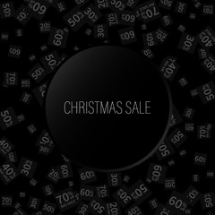  Banner for advertising, sale. Abstract dark background