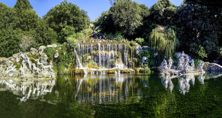 Fototapeta na wymiar The wonderful fountain of Diana and Akteon from the gardens of Palace Caserta, Italy.