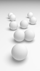White abstract background. Lowpoly backdrop. Crumpled paper. 3D illustration