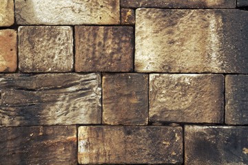 Pared de bloques de roca perfectamente encajados (Fondo, textura).