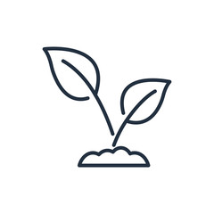 Seedling line icon. Plant symbol. Vector icon.