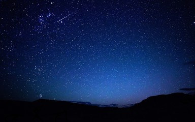 Breathtaking shot of the blue night sky full of beautiful stars