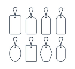 Price tags line icon. Coupons sign. Vector illustration.