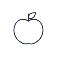 Logo apple. Line vector icon.