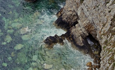 Fototapeta na wymiar Cabo Peñas en Asturias. Paisaje costero del norte de España.