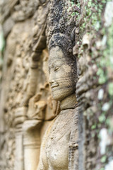 sculpted stone in temple