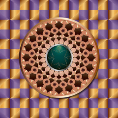 Decorative plate with ethnic pattern