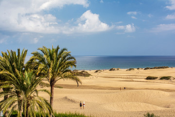 Dünen von Maspalomas auf Gran Canaria - obrazy, fototapety, plakaty