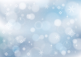 冬の風景　背景イラスト