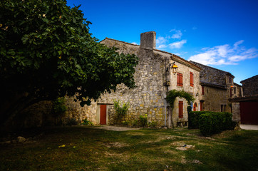 Fototapeta na wymiar The fortified village of Larressingle, France