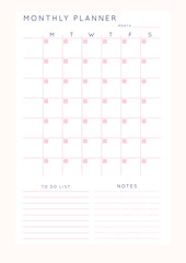 Planner sheet vector