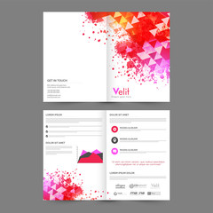 Business Brochure with abstract design.
