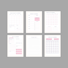 Planner sheet vector