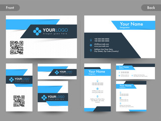 Abstract horizontal and vertical Business Card set.