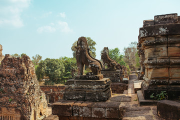 Angkor Wat Temple in Cambodia near Siem Reap city in Asia