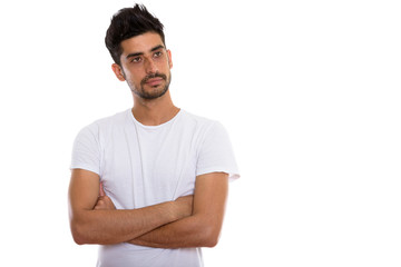 Obraz premium Portrait of young handsome bearded Persian man