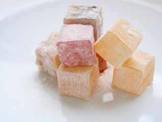 lokum cubes, turkish delights