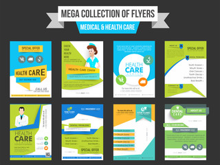 Collection of Medical and Health Care flyers.