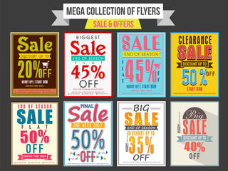 Collection of Sale and Discount flyers.