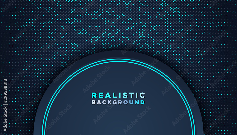 Aufkleber dark abstract background with overlap layers. luxury design concept