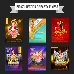 Big collection of Party flyers.