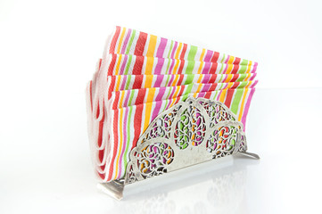 Antique metal napkin holder