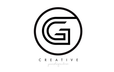 G Letter Icon Logo Design With Monogram Creative Look. Letter Circle Line Design Vector Illustration.
