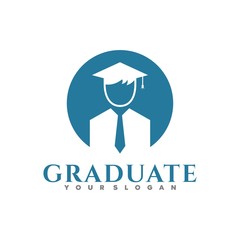 people graduation logo, icon and template