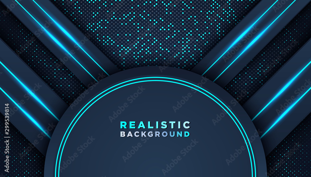 Poster dark abstract background with overlap layers. luxury design concept