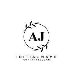 Letter AJ Beauty Logo Template Vector