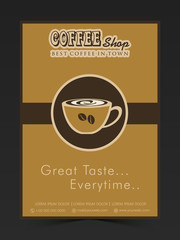 Coffee Shop Flyer, Template or Banner design.