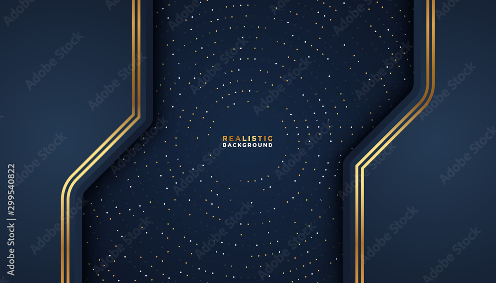 Aufkleber dark abstract background with overlap layers. luxury design concept