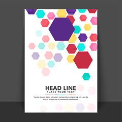 Flyer, Template with geometric elements.