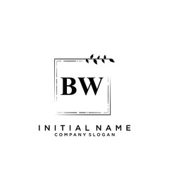 Obraz premium Letter BW Beauty Logo Template Vector