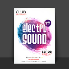 Abstract Flyer, Template for Music Party.
