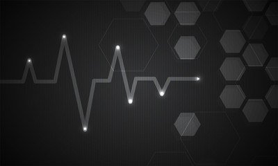 Creative heartbeat pulse for Medical concept.
