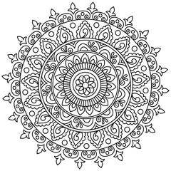 Floral Mandala design in circle shape.