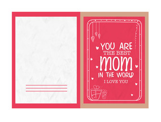 Greeting Card for Happy Mother's Day celebration.