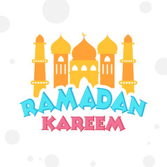 Yellow Mosque for Ramadan Kareem.