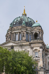 Fototapeta na wymiar Architectural details of Berlin Cathedral (Berliner Dom) - famous landmark on the Museum Island in Mitte district of Berlin. Germany.