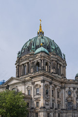 Fototapeta na wymiar Architectural details of Berlin Cathedral (Berliner Dom) - famous landmark on the Museum Island in Mitte district of Berlin. Germany.