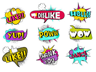 Fototapeta premium Comic speech bubbles.