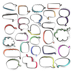 Fototapeta premium Collection of comic speech bubbles or pop art.