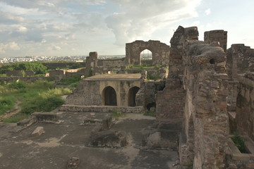 Fototapeta na wymiar Golconda fort, Hyderabad, Telangana, India
