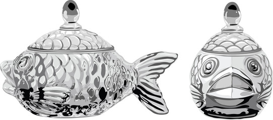 Glass fish vase Cup crystal porcelain